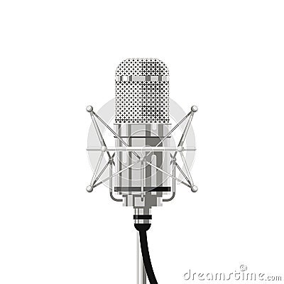 Professional studio microphone Vector Illustration