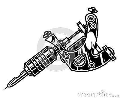 Professional tattoo machine concept Vector Illustration