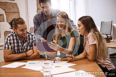 Professional team of planners in conference Stock Photo
