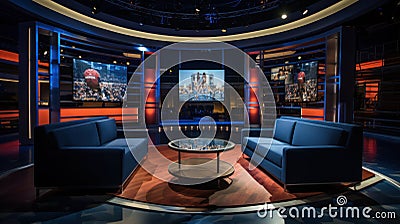 Professional television studio for production talk show or online shopping. Stock Photo