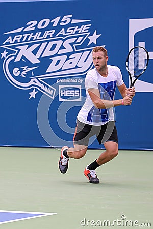 Professional tennis player Jack Sock of United States during practice for US Open 2015 Editorial Stock Photo