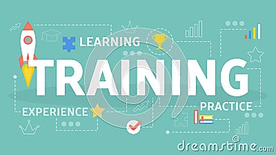 Professional training. Idea of education and coaching Vector Illustration