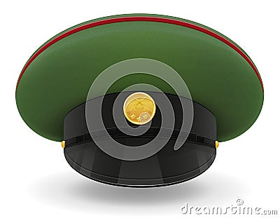 Professional uniform cap or military vector illustration Cartoon Illustration