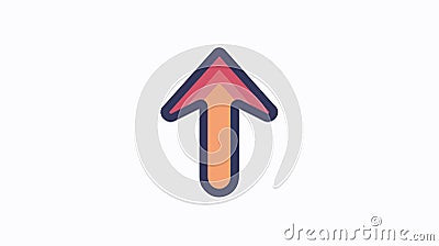 Professional Upload Arrow Icon for Basic Web Design Concept Usage Vector Illustration