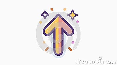 Professional Upload Arrow Icon for Basic Web Design Concept Usage Vector Illustration