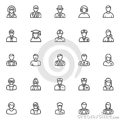Professional Vector Icons Set that can easily modify or edit Vector Illustration