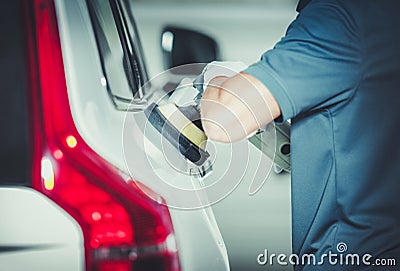 Professional Vehicle Buffing Stock Photo