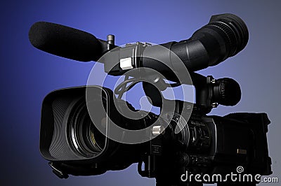 Professional video camera Stock Photo