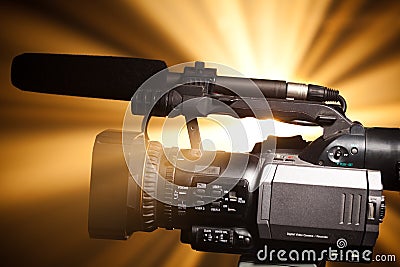 Professional video camera Stock Photo