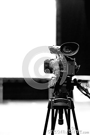 Professional video camera Stock Photo