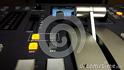 Professional video mixing console with handle Stock Photo