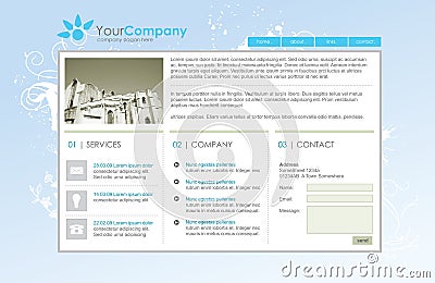 Professional website template Stock Photo