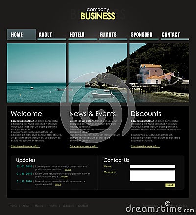 Professional website template Stock Photo