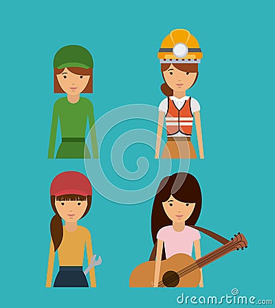 Professional women design Vector Illustration