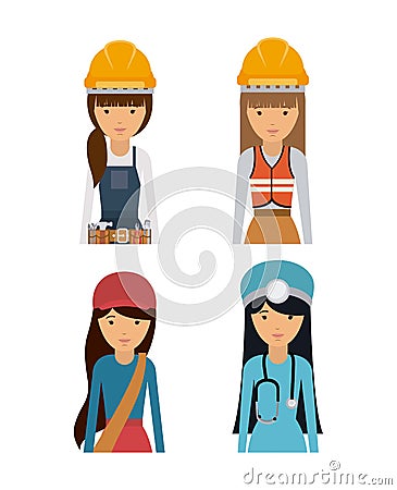 Professional women design Vector Illustration