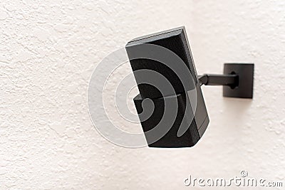Mounted cubed wall speaker Stock Photo