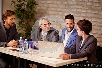 Professionals business people talking on meeting Stock Photo