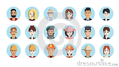 professions icons. Vector Illustration