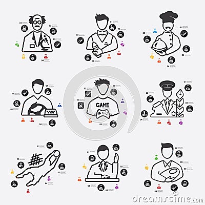 Professions infographic Vector Illustration