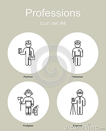 Professions Vector Illustration