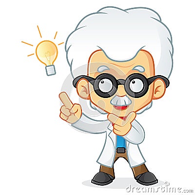 Professor having idea Vector Illustration