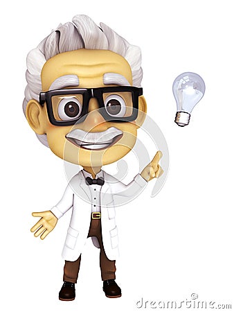 Professor with idea Stock Photo