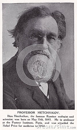 Professor Metchnikov 1845 - 1916 Editorial Stock Photo