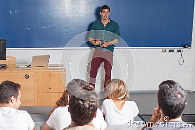 Professor teaching Stock Photo