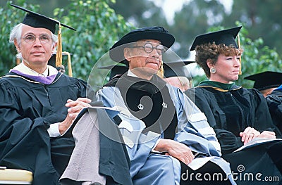 Professors observing the graduation ceremony Editorial Stock Photo
