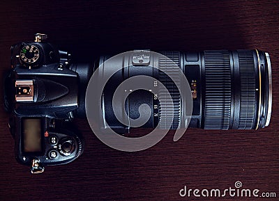 Proffesional DSLR camera Stock Photo