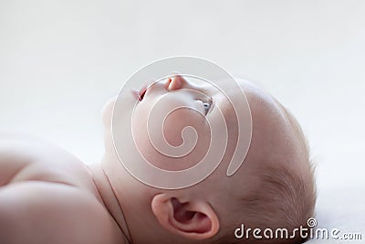 Profile of a baby Stock Photo