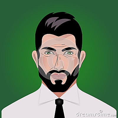 Profile of businessman Vector Illustration