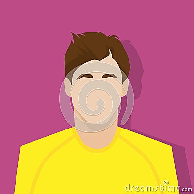 Profile icon male avatar portrait casual person Vector Illustration