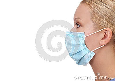 Profile image of young female nurse Stock Photo