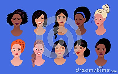 Profile pictures avatars vector set Vector Illustration