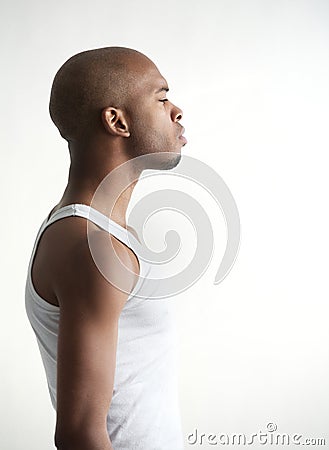 Profile portrait of a black man Stock Photo