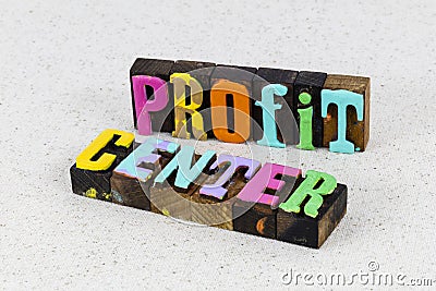 Profit center business financial success money investment concept Stock Photo