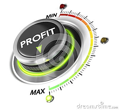 Profit, Finance Concept Cartoon Illustration