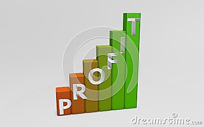 Profit Graph Stock Photo