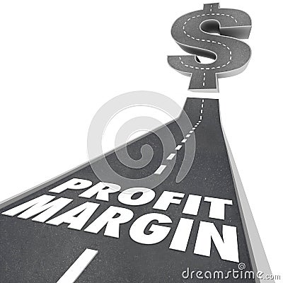 Profit Margin Road Going Up Increasing Net Income Stock Photo