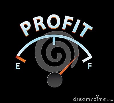 Profit meter Vector Illustration