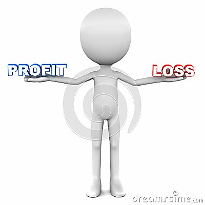 Profit versus loss Stock Photo