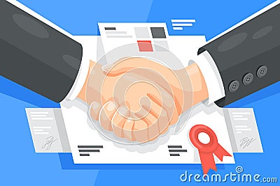 Profitable business partnership Vector Illustration