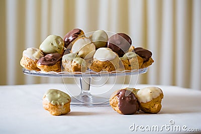 Profiterole, cream puff Stock Photo