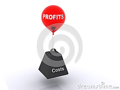 Profits and Costs Stock Photo