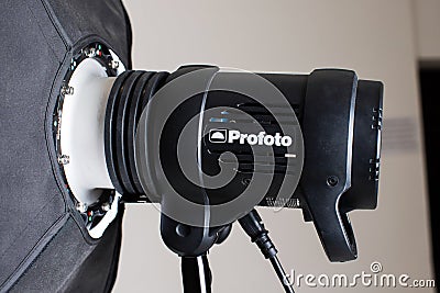 Profoto photo studio flash light, highest quality photographic lights Editorial Stock Photo