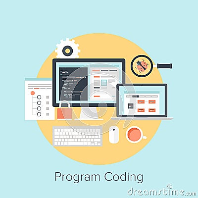 Program Coding. Vector Illustration