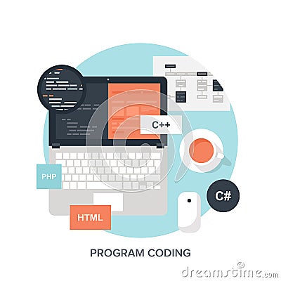 Program Coding. Vector Illustration