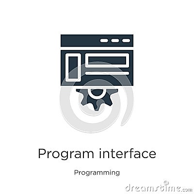 Program interface icon vector. Trendy flat program interface icon from programming collection isolated on white background. Vector Vector Illustration