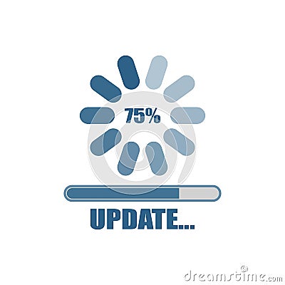 Program update, application loading process, software update, flat style Stock Photo